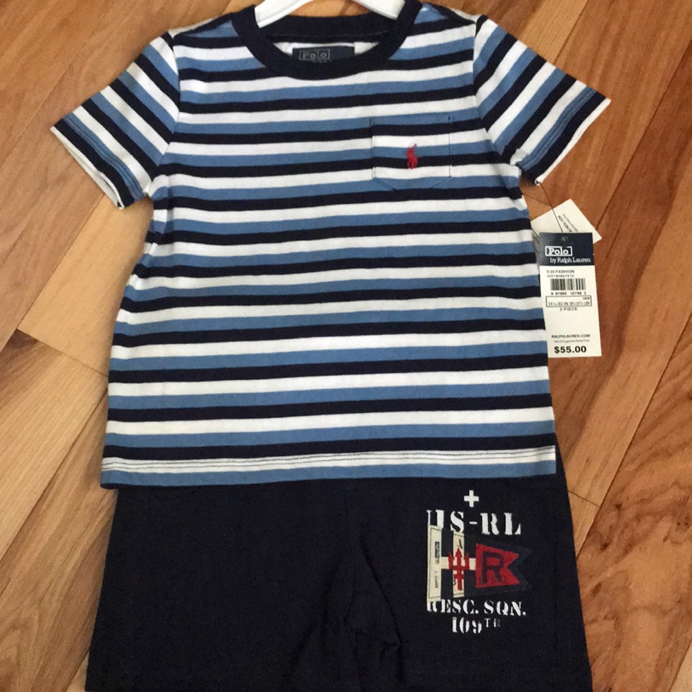 Ralph Lauren Boys Nautical 2 piece short set